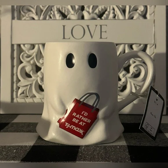 New T.J.Maxx "I'd rather be at T.J. Maxx" Ghost Mug - Picture 2 of 5
